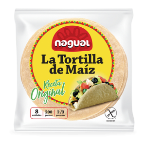 Tortilla de Maíz Blanca 8uds NAGUAL 200g