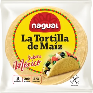 Tortilla de Maíz Amarillo 8uds NAGUAL 200g